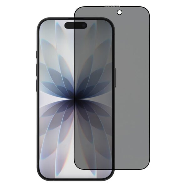 Стъклен Протектор Privacy за iPhone 17, Черен