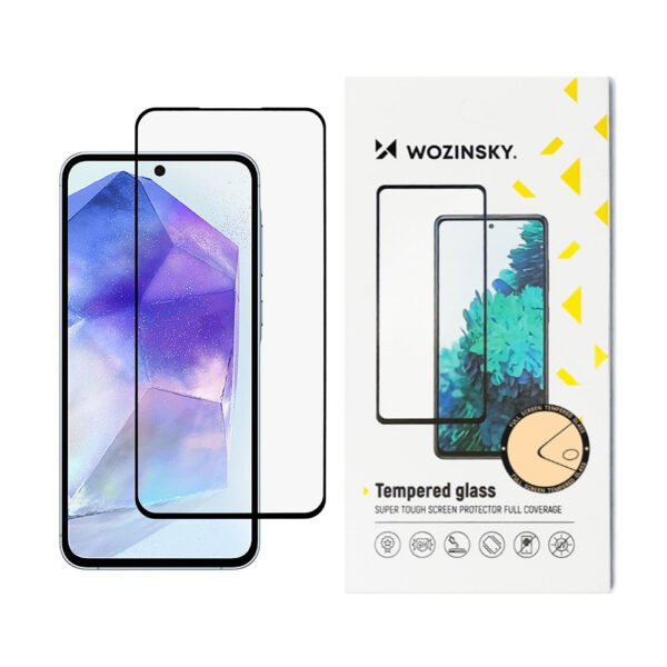 Стъклен Протектор Wozinsky за Samsung Galaxy A36, Прозрачен/ Черен