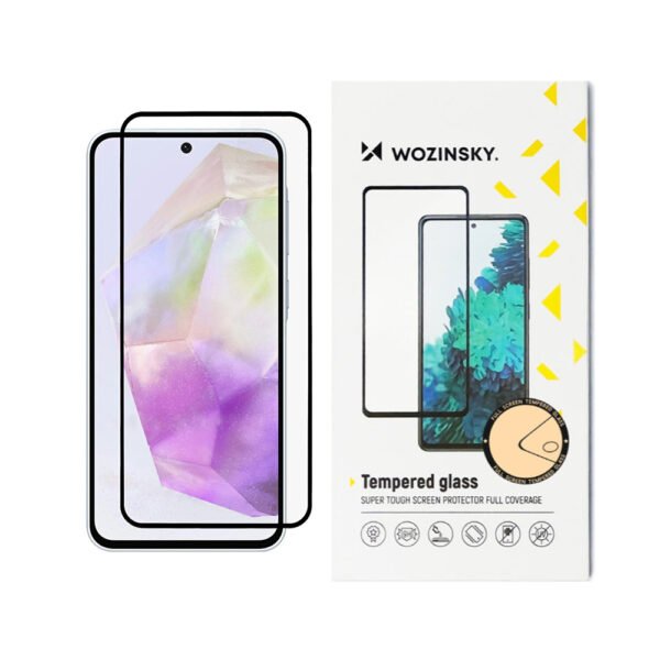Стъклен Протектор Wozinsky за Samsung Galaxy A56, Прозрачен/ Черен
