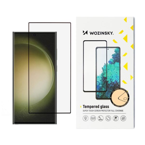 Стъклен Протектор Wozinsky за Samsung Galaxy S25 Ultra, Прозрачен/ Черен