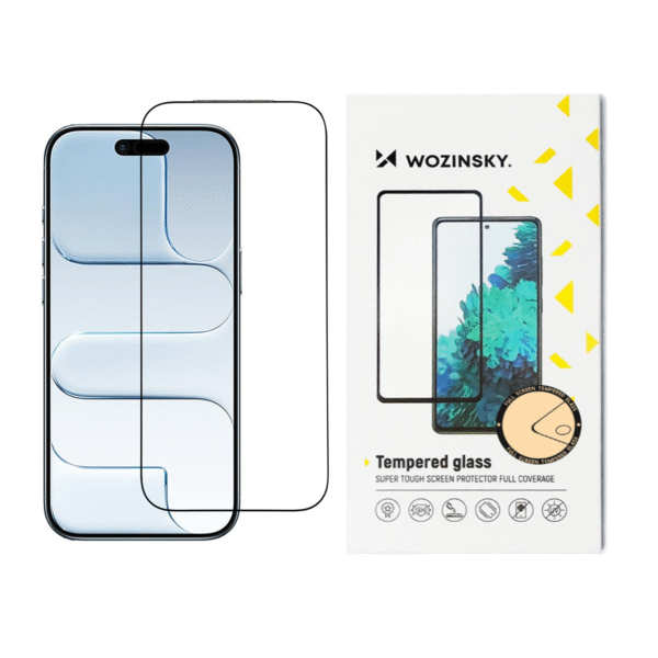 Стъклен Протектор Wozinsky за iPhone 17 Air, Прозрачен/ Черен