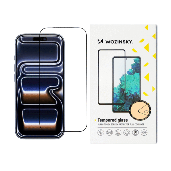 Стъклен Протектор Wozinsky за iPhone 17 Pro, Прозрачен/ Черен