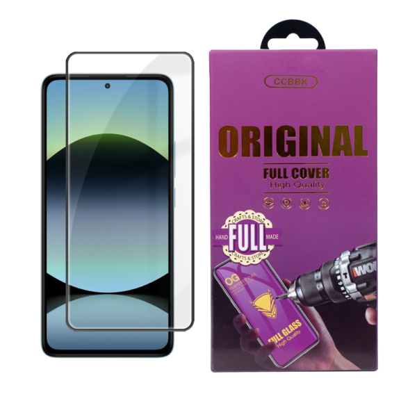 Стъклен Протектор OG за Xiaomi Redmi Note 14 5G, Прозрачен/ Черен