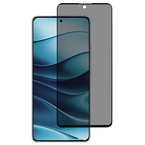 Стъклен Протектор Privacy за Xiaomi Redmi Note 14 4G, Прозрачен/ Черен