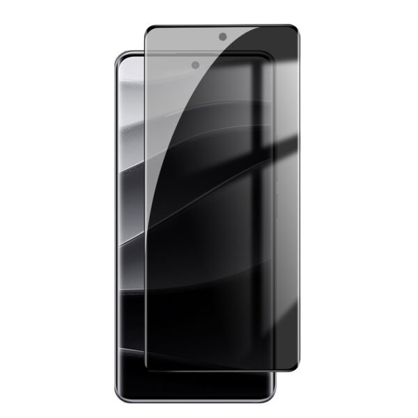 Стъклен Протектор Privacy за Xiaomi Redmi Note 14 Pro Plus 5G, Прозрачен/ Черен