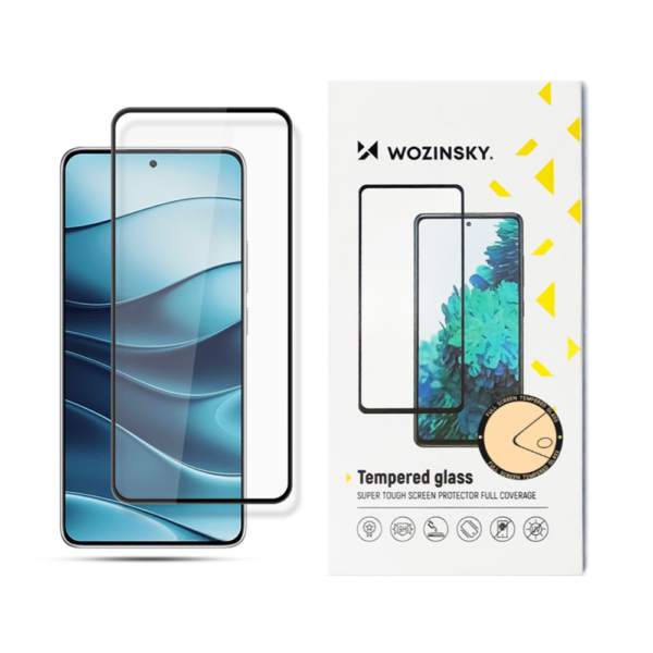 Стъклен Протектор Wozinsky за Xiaomi Redmi Note 14 4G, Прозрачен/ Черен